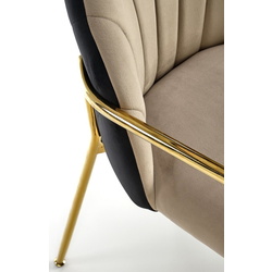 Обеденный набор Halmar Morata White Marble/Black/Gold + K500 Beige/Black/Gold (1+2) Thumb