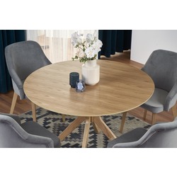 Обеденный набор Halmar Nicolas Natural Oak + Toledo 2 Gray/Honey Oak (1+4) Thumb