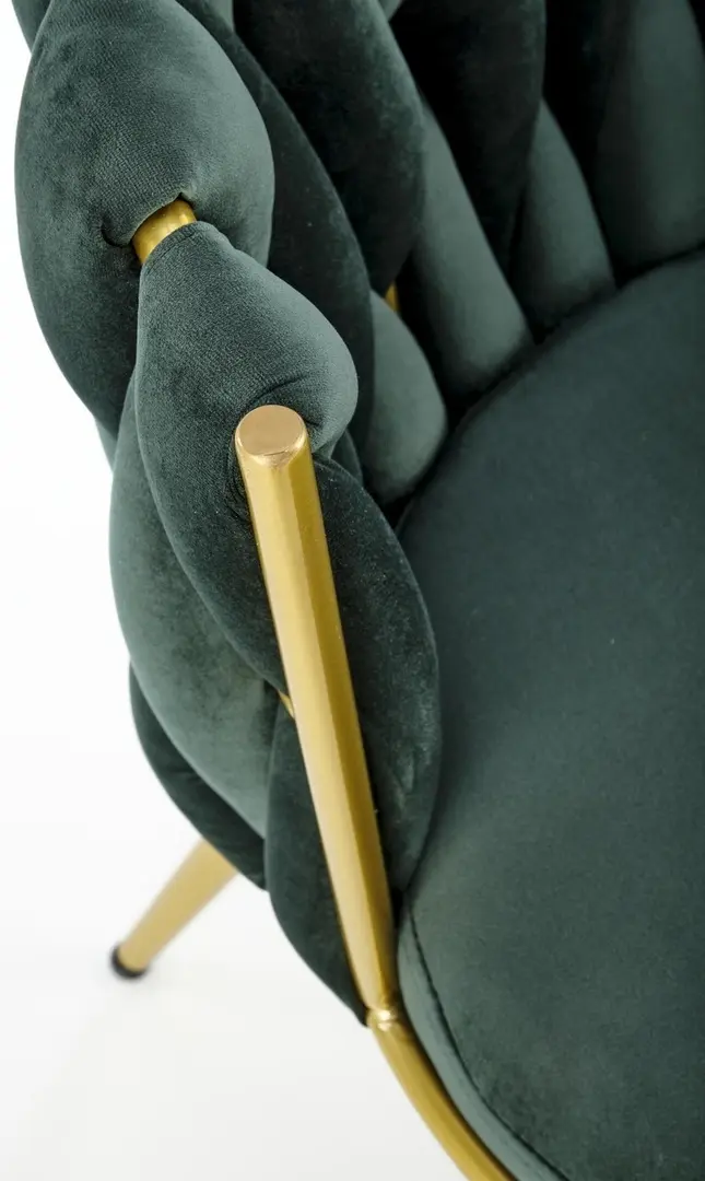 Обеденный набор Halmar Raymond 2 Black Marble/Gold + K517 Dark Green/Gold (1+2)