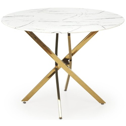 Обеденный набор Halmar Raymond 2 White Marble/Gold + K517 Grey/Gold (1+2) Thumb