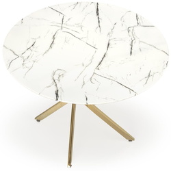 Обеденный набор Halmar Raymond 2 White Marble/Gold + K517 Grey/Gold (1+2) Thumb