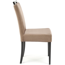 Обеденный набор Halmar Ringo 102/142x102cm Black + Clarion 2 Black/Beige (1+4) Thumb