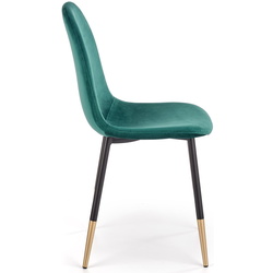 Обеденный набор Halmar Tripolis Golden Oak/Black + K379 Dark Green/Black/Gold (1+4) Thumb