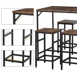 Set de sufragerie Homcom 835-337 100 cm 1+4 (Dark Brown/Black) Thumb