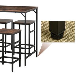 Set de sufragerie Homcom 835-337 100 cm 1+4 (Dark Brown/Black) Thumb