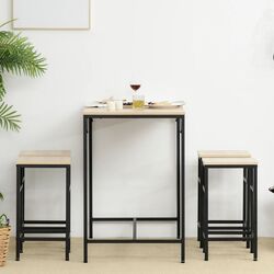 Set masa scaune Homcom 835-337V00ND 100 cm 1+4 (Black/Wood) Thumb