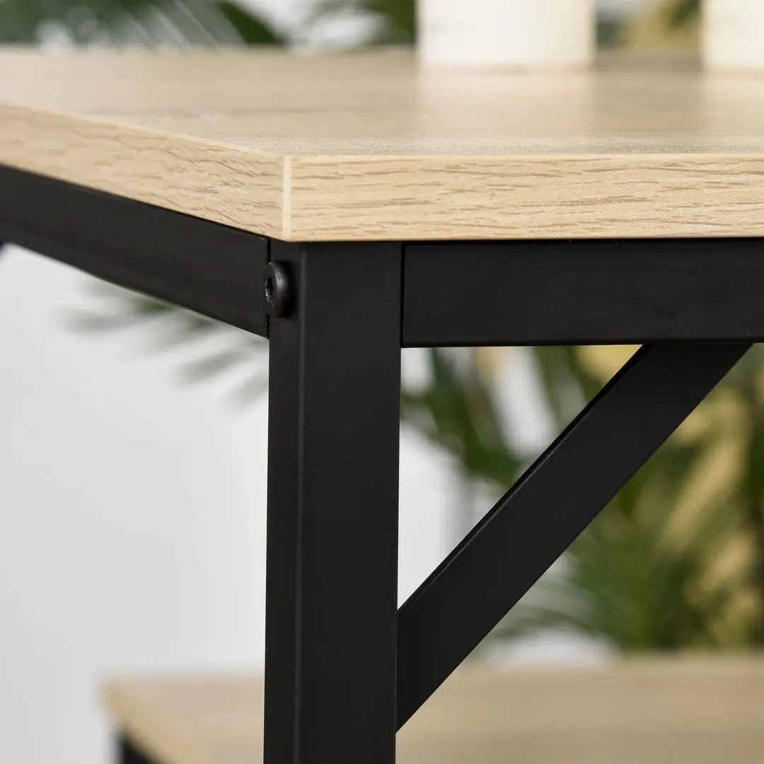 Set masa scaune Homcom 835-337V00ND 100 cm 1+4 (Black/Wood)