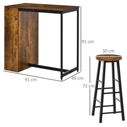 Обеденный набор Homcom 835-489V80RB (Rustic Brown) Thumb