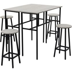 Обеденный набор Homcom 835-678GY 100 cm 2+4 (Grey/Black) Thumb