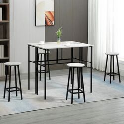 Обеденный набор Homcom 835-678GY 100 cm 2+4 (Grey/Black)