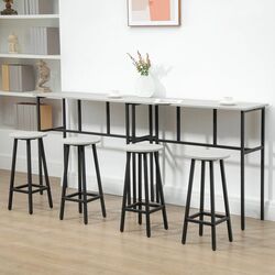Обеденный набор Homcom 835-678GY 100 cm 2+4 (Grey/Black) Thumb