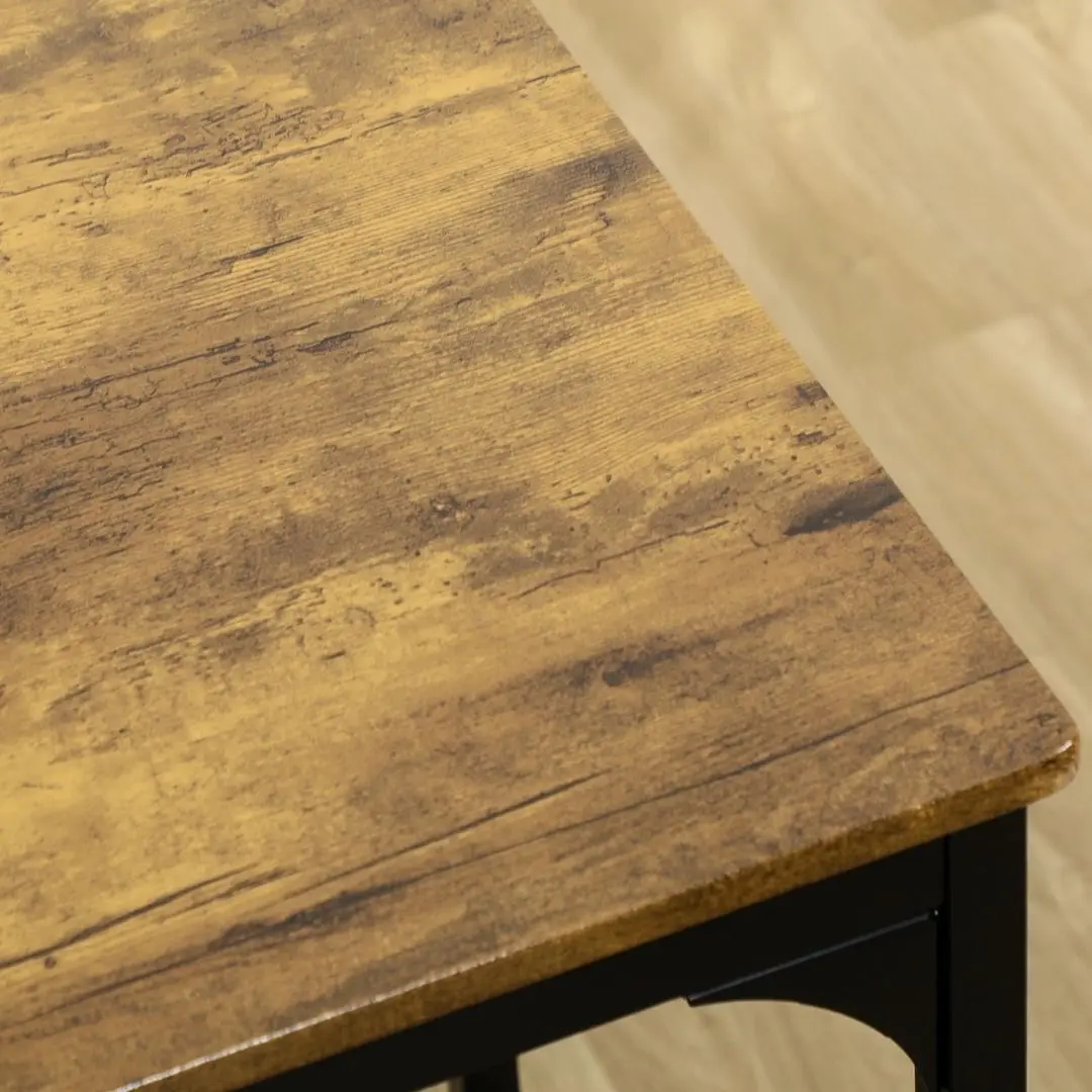 Set masa scaune Homcom 835-890V00RB 110 cm (Rustic Brown/Black)