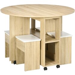 Обеденный набор Homcom 835-927V00AK 110 cm 1+4 (Oak) Thumb