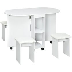 Set masa scaune Homcom 835-955V00WT 125 cm 1+4 (White) Thumb