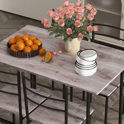 Set masa scaune Homcom 83A-051V80LR 110 cm 1+4 (Brown/Black) Thumb