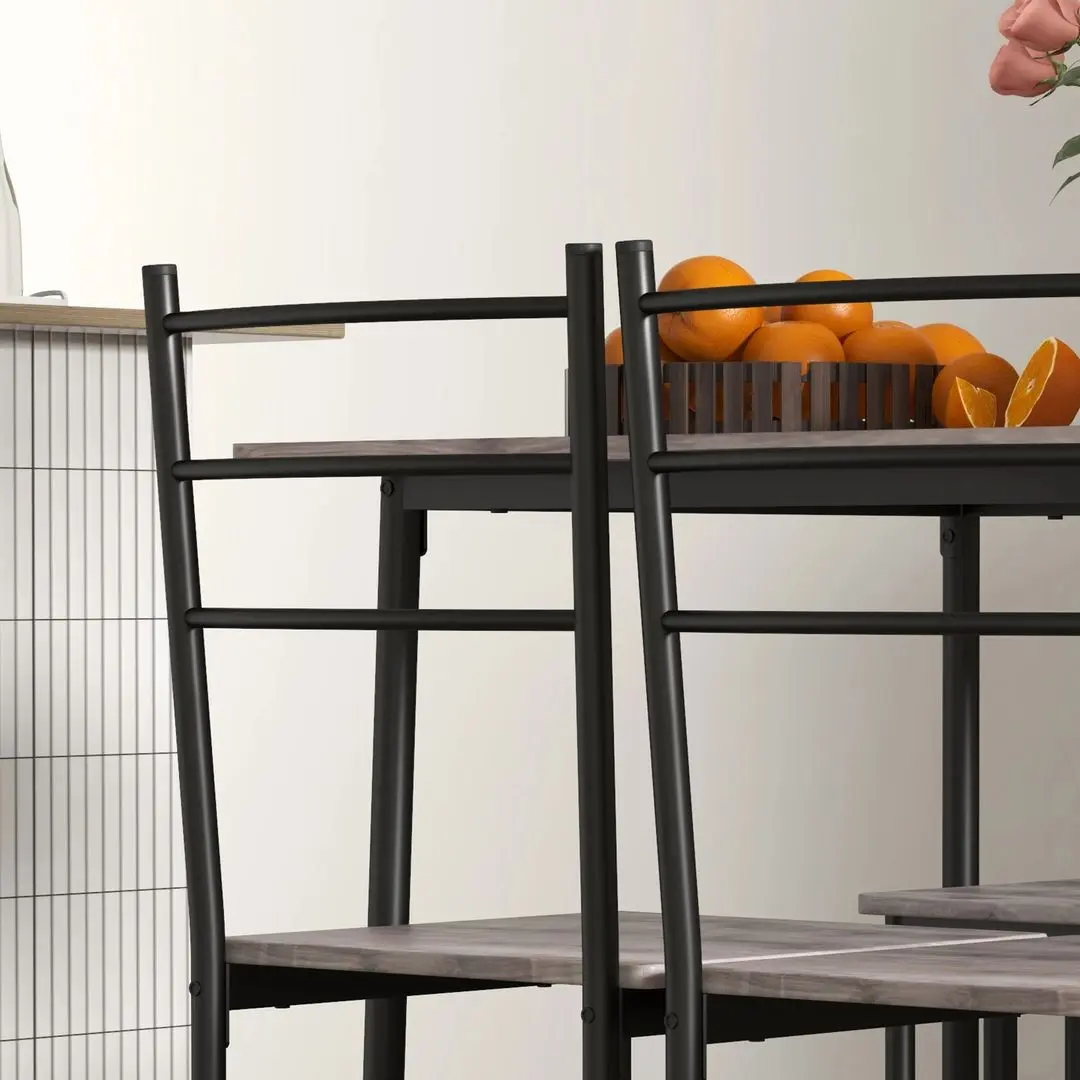 Set masa scaune Homcom 83A-051V80LR 110 cm 1+4 (Brown/Black)