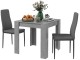 Set de sufragerie Homcom 83A-079V80GY 80x76 cm 1+2 (Grey/Black)