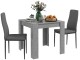 Set de sufragerie Homcom 83A-079V80GY 80x76 cm 1+2 (Grey/Black)