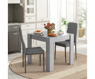 Set de sufragerie Homcom 83A-079V80GY 80x76 cm 1+2 (Grey/Black)