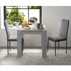 Обеденный набор Homcom 83A-079V80GY 80x76 cm 1+2 (Grey/Black) Thumb