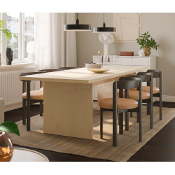 Set masa scaune Ikea Bergshyttan/Stockholm 2025 1+6 (Mesteacan/Maro)