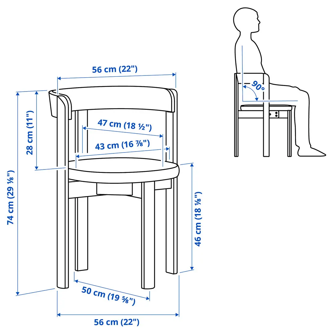 Set masa scaune Ikea Bergshyttan/Stockholm 2025 1+6 (Mesteacan/Maro)