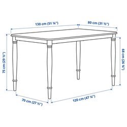 Set masa scaune Ikea Danderyd/Bergmund/Gunnared 130cm 1+4 (Alb/Gri mediu) Thumb