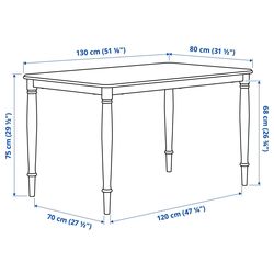 Set masa scaune Ikea Danderyd/Bergmund/Gunnared 130cm 1+4 (Negru/Gri mediu) Thumb