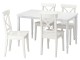 Обеденный набор Ikea Danderyd/Ingolf 130см 1+4 (Белый)