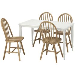 Set de sufragerie Ikea Danderyd/Skogsta 130cm 1+4 (Alb/Acacia) Thumb
