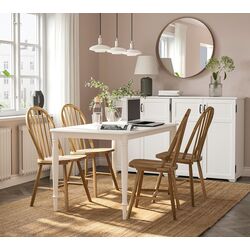 Set de sufragerie Ikea Danderyd/Skogsta 130cm 1+4 (Alb/Acacia)