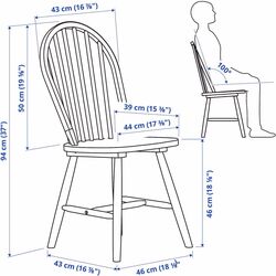 Set masa scaune Ikea Danderyd/Skogsta 74x134/80cm 1+2 (Furnir Stejar/Alb/Acacia) Thumb