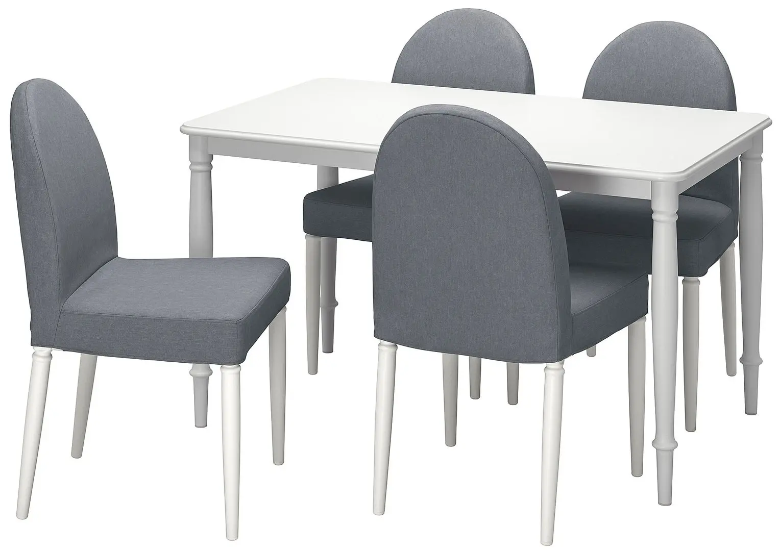 Set de sufragerie Ikea Danderyd/Vissle 130cm 1+4 (Alb/Gri)
