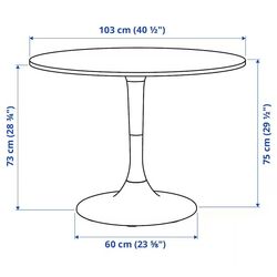Set de sufragerie Ikea Docksta/Alvsta 103 Alb/Ratan (1+4) Thumb