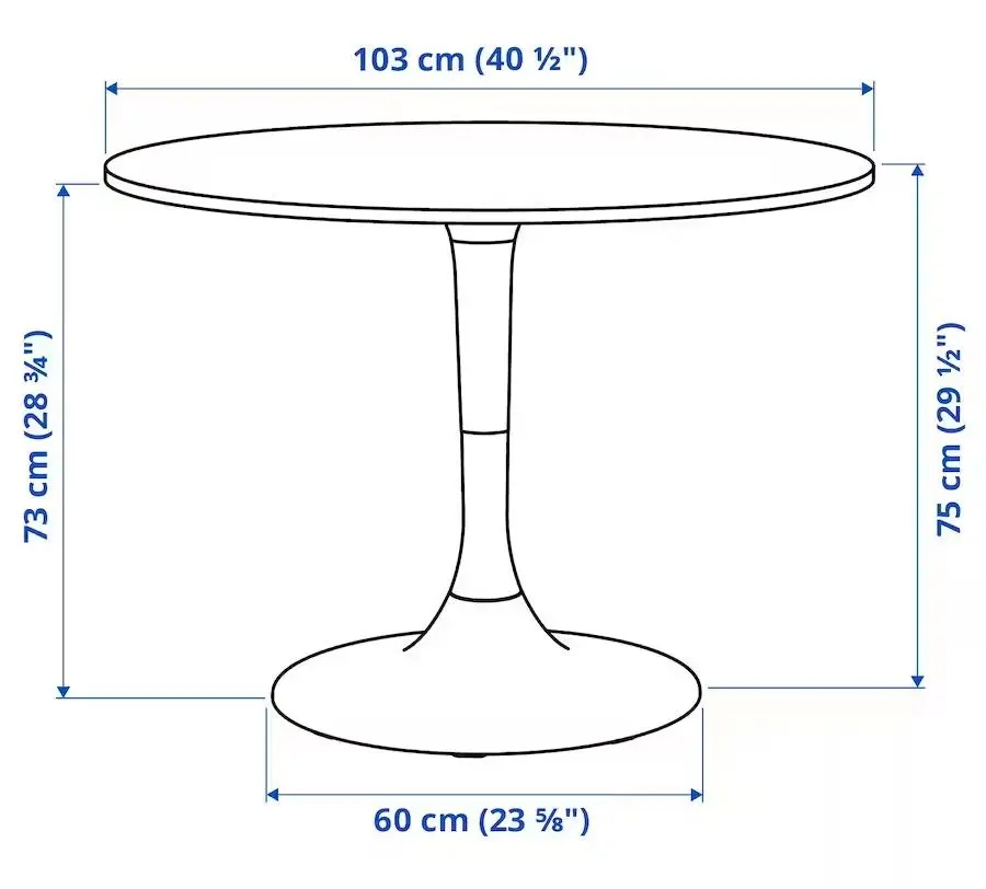 Set de sufragerie Ikea Docksta/Alvsta 103 Alb/Ratan (1+4) - 6