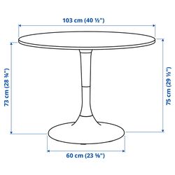 Set de sufragerie Ikea Docksta/Manhult 103 Alb/Hakebo Gri-Verde (1+4) Thumb