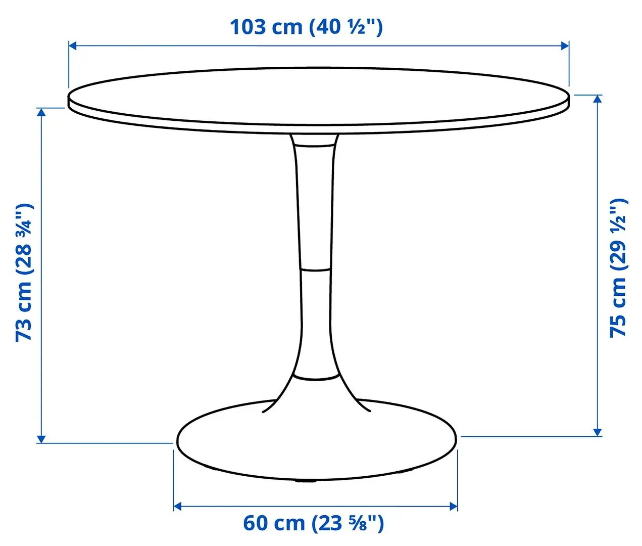 Set de sufragerie Ikea Docksta/Manhult 103cm Alb/Hakebo Gri-Verde (1+4) - 7