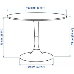 Set masa scaune Ikea Docksta/Odger 103cm Alb/Antracit (1+4) Thumb