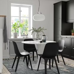 Set masa scaune Ikea Docksta/Odger 103cm Alb/Antracit (1+4) Thumb