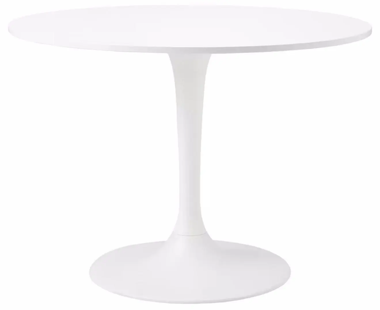 Обеденный набор Ikea Docksta/Tobias 103см 1+4 (Белый/Прозрачный/Хром)