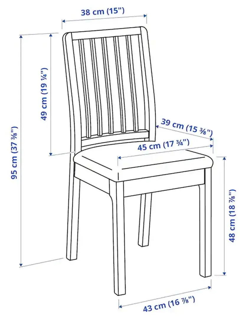 Set masa scaune Ikea Ekedalen/Orrsta 80/120cm 1+2 (Alb/Gri) - 9