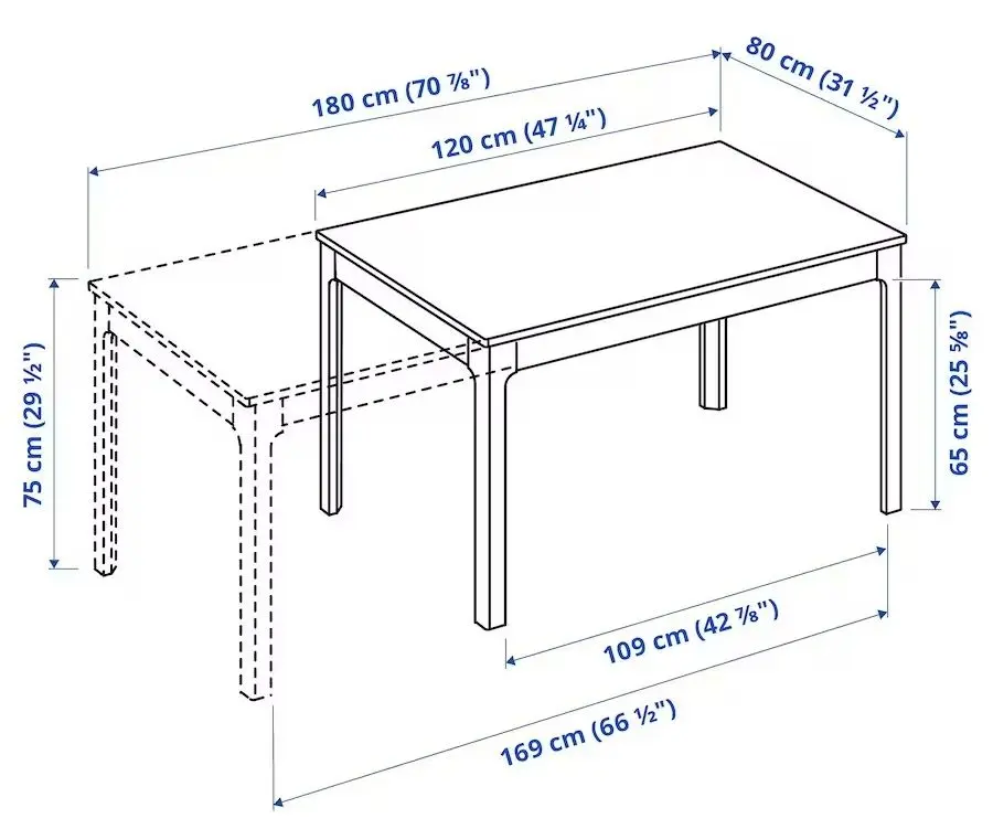 Set de sufragerie Ikea Ekedalen/Alvsta 120/180x80 1+4 (Alb/Ratan) - 8