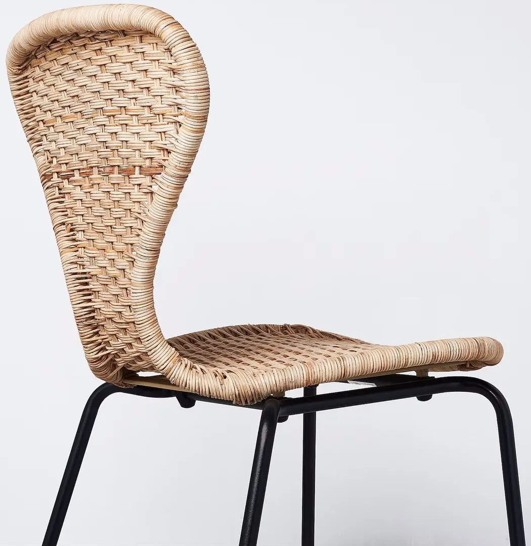 Set masa scaune Ikea Ekedalen/Alvsta 80/120cm 1+2 (Maro inchis/Ratan/Negru) - 6