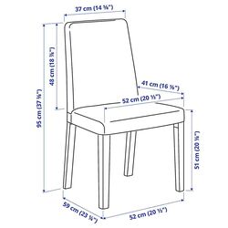Set masa scaune Ikea Ekedalen/Bergmund 120x180 Alb/Ljungen Verde Deschis (1+4) Thumb