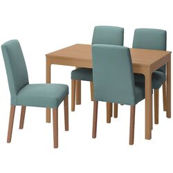 Set masa scaune Ikea Ekedalen/Bergmund 120x180 Stejar/Ljungen Verde Deschis (1+4)