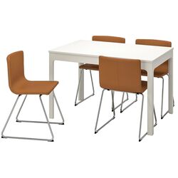 Set masa scaune Ikea Ekedalen/Bernhard 120x180 Alb/Mjuk Maro-auriu (1+4) Thumb