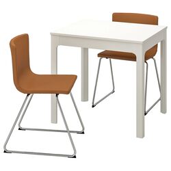 Set masa scaune Ikea Ekedalen/Bernhard 80x120 Alb/Mjuk Maro-auriu (1+2) Thumb