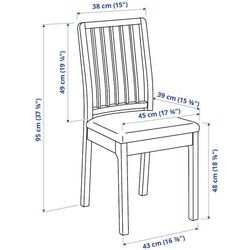 Set masa scaune Ikea Ekedalen/Orrsta 80/120cm 1+2 (Aspect stejar/Gri) Thumb