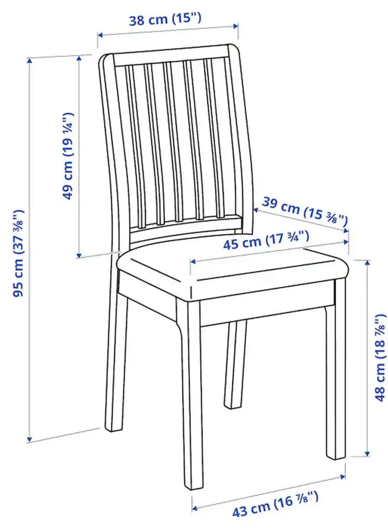 Set masa scaune Ikea Ekedalen/Orrsta 80/120cm 1+2 (Maro/Gri)