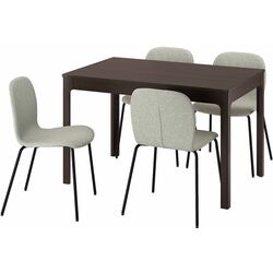 Set masa scaune Ikea Ekedalen/Karlpetter/Gunnared 120/180cm 1+4 (Maro inchis/Verde deschis/Negru) Thumb